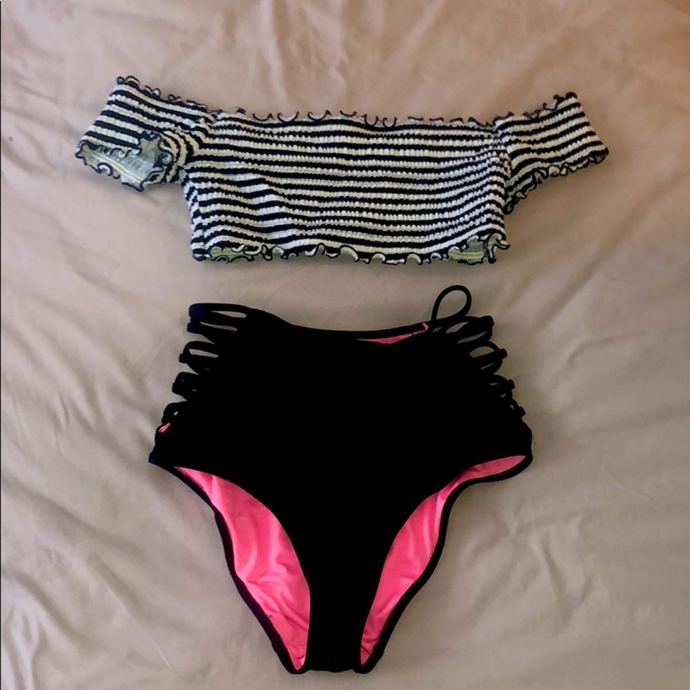 PINK high waisted bikini